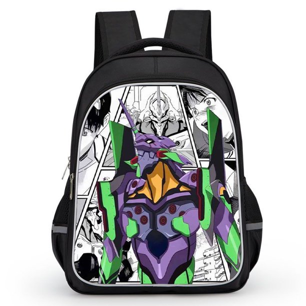 Neon Genesis Evangelion No. 1 máquina de dibujos animados linda mochila escolar para estudiantes de primaria 1-6 grados niños mochila de gran capacidad regalo