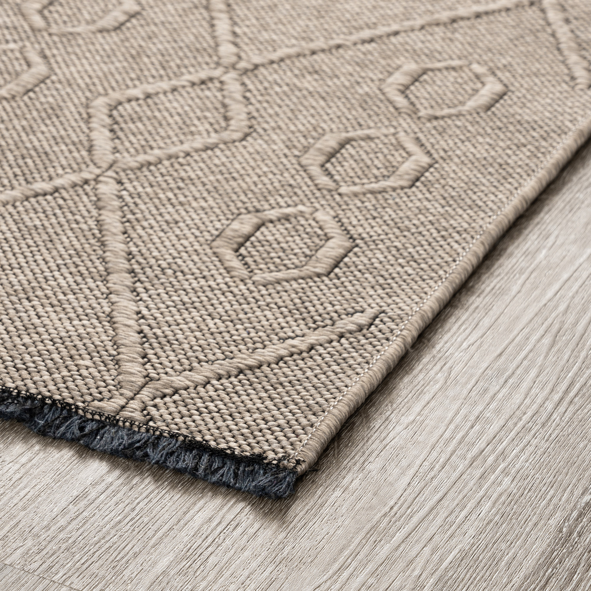 Alma Transitional 5' x 7' Brown and Coffee, Machine Washable Polyester & Cotton Indoor Area Rug