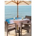 thumbnail image 3 of Outdoor Table Cloth with Umbrella Hole and Zipper, Blue Coastal Waterproof Square Tablecloth 54"x54", Summer Beach Seaside Ocean Nautical Washable Table Cover for Outside Party Patio Picnic, 3 of 8