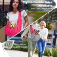 thumbnail image 7 of Pawaboo Dog Sling Carrier for Small Dogs, Reversible Hand Free Dog Carrier Sling with Adjustable Strap Buckle & Safety Leash, Soft Pouch and Tote, Suitable for Small Dogs Cats, Up to 12lbs, Magenta, 7 of 7