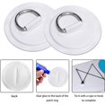 thumbnail image 4 of 6 Pack Stainless Steel D-Ring Patch for Inflatable Boat Kayak Dinghy SUP, D-Ring PVC Patch Stand-Up Paddleboard Canoe Rafting Accessories, NO Glue Included, 4 of 6
