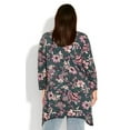 thumbnail image 3 of Evans Women's Plus Size Keyhole Swing 3/4 Sleeves Tunic Top, 3 of 5