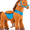 Brown, variant on PonyCycle Ride on Unicorn Horse Toys Kids Rocking Walking Horse Riding Pony Toy with Wheels (with Brake/ Size 4) for Boys and Girls Ages 4-7 Years E412