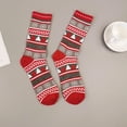 thumbnail image 5 of 6 Pairs Christmas Socks Colorful Printed Pattern Holiday Socks Skin Friendly Warm Christmas Decoration Gadget 6 Pairs Free Size, 5 of 6