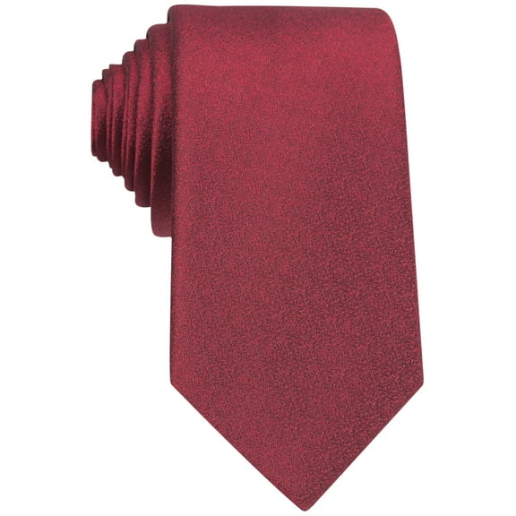 Bar III Mens Silk Skinny Neck Tie Red O/S