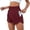 #03Wine, variant on Athletic Shorts for Women 3" High Waisted Quick Dry for Running Workout Gym Track with Zip Pocket Yellow L