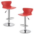 thumbnail image 1 of Jessar - Tabouret Réglable en Hauteur Soho Collection, Lot de 2, Rouge, 1 of 3
