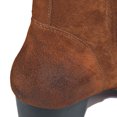thumbnail image 6 of OSSTONE Dress Boots Chelsea Designer Boots for Men Zipper-up Leather Casual Heel Shoes JY002-Brown-Suede-7 Suede Brown, 6 of 6