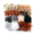 thumbnail image 4 of pitrice Faux Fur Pompom Ball DIY W/Snap Button Multicolor Caps Scarves 16Pcs 10cm, 4 of 9