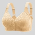 thumbnail image 2 of COMVALUE 2026 Bras Old Women Comfort No Underwire Full Coverage Bras Front Closure Support Bras Push Up Cotton Bras (Light Yellow, 36), 2 of 3
