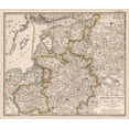 thumbnail image 2 of Stieler 13x12 Black Ornate Wood Framed with Double Matting Museum Art Print Titled - Western Russia - Stieler 1834, 2 of 4