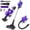 Purple, variant on Homadio Cordless Vacuum Cleaner, 23KPa Powerful Suction, 45Min Runtime, Lightweight Handheld Vac with LED Display for Home, Pet Hair, Carpet, Bed & Car Interior Cleaning