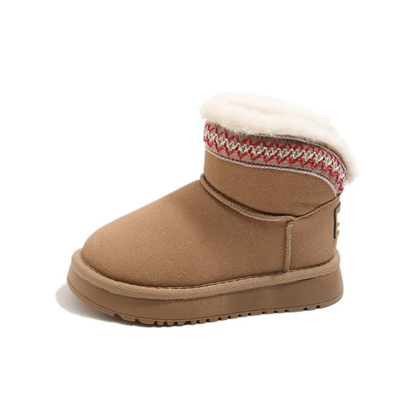 SKIUHS Kids Snow Boots Girls Boys Winter Ankle Boots Faux Fur Lined Warm Snow Shoes Kid Short Boots for Little Kid/Big Kid