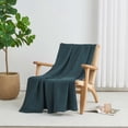 thumbnail image 3 of Great Bay Home All-Season Waffle Cotton Bed Blanket 102x90 (King, Peacock), 3 of 6