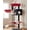 Black and red, variant on Indoor Cat Tree Tower with Sturdy Steel Tube, 43.3 Inch Cat Condo, Hammock, Scratching Post for Kittens and Small Cats, Smoky Gray