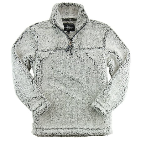 1/4 Zip Microfiber Pullover Hometown Clothing SET: Boxercraft Sherpa 1/4 Zip Pullover and HTC Garment Guide, Adult Size, Smokey Grey-M ()