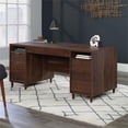 thumbnail image 2 of Pemberly Row Place Engineered Wood Executive Desk in Grand Walnut, 2 of 17