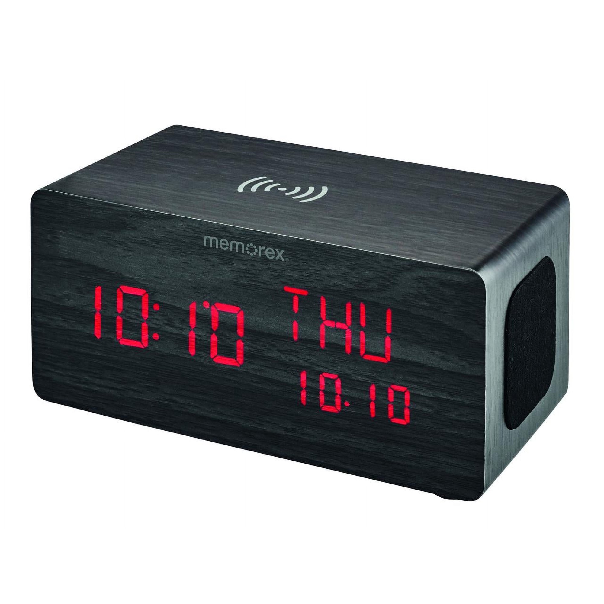 Memorex Bluetooth LED Alarm Clock With Fast Speed Wireless Charger, Bluetooth 5 . 0 Enabled Desk photo Memorex Bluetooth LED Alarm Clock With Fast Speed Wireless Charger, Bluetooth 5 . 0 Enabled Desk