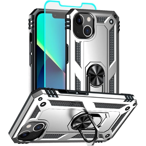 MYKOMI for iPhone 13 Case, iPhone 13 Phone Case, [Military Grade 16ft. Drop Tested] Ring Shockproof Protective Phone Case for iPhone 13