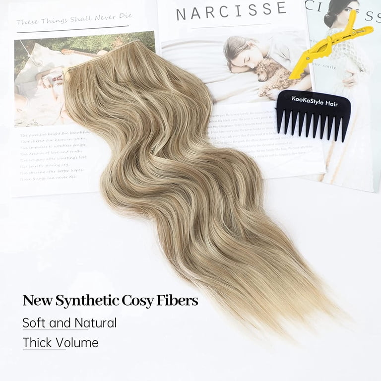 Ustar Long Wavy Invisible Wire Hair Extensions with  display picture 2