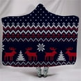 thumbnail image 3 of Agiferg Winter Christmas Pattern Wear Cap Home Blanket Children's Blanket Hooded Shawl, 3 of 3