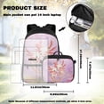 thumbnail image 4 of Yspwyqan Backpack Set for School Kids, Twin Pink Axolotl Girls Backpack Lunchbox Set with Front Pocket, Double Zip Lightweight Large Capacity Schoolbag for Primary Middle Hiking, 4 of 7