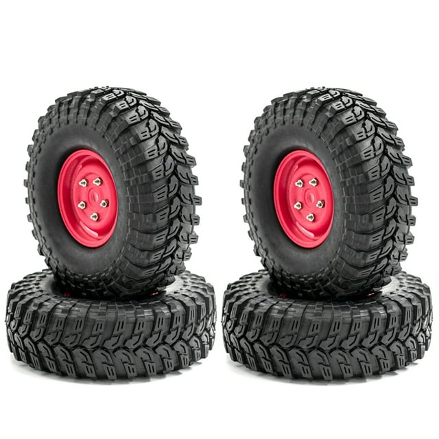 Car Tires with Wheel Rims Replacement for 110 -4 Axial SCX10 90046 90047 CC10Car