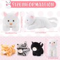 thumbnail image 2 of Peluche Skylety Cat con bebés en el interior de 40 cm, color blanco, 2 of 7