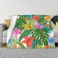 thumbnail image 1 of XMXT Throw Blanket, Tropical Greenery Painting Machine Washable Blankets for Sofa, 60 x 50 inches Multicolor, 1 of 9