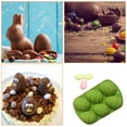 thumbnail image 5 of MOQLOM Easter Egg Silicone Mold, 2pcs 6-cavity DIY Handmade Soap Mold, Egg Silicone Chocolate Mold for DIY Candy, Chocolate Cake, Jelly Fudge (Red+Green), 5 of 9