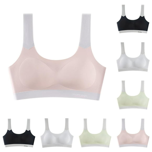 Penkiiy Entrenamiento sujetadores para niñas, sin costuras Teen Girls Sports Bras Ultra Comfort Soft Tween Bras