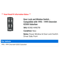 thumbnail image 2 of Door Lock and Window Switch - Compatible with 1995 - 1999 Chevy K2500 Suburban 1996 1997 1998, 2 of 2
