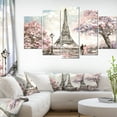 thumbnail image 1 of Design Art - Eiffel avec des Fleurs Roses, 1 of 3