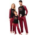 thumbnail image 6 of Family Matching Christmas Holiday Pajamas Sets, Xmas Plaid Pajama Pants Long Sleeve Print Top Pjs Sets Sleepwear Bottoms for Men Couple, Red Plaid, M, 6 of 6
