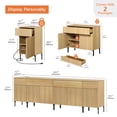 thumbnail image 3 of 94.5" Reeded Accent Cabinet Set with Charging Station, Modern Credenza Storage Cabinet with Doors and Drawers for Living Room, Kitchen, Dining Room, Hallway, 3 of 7