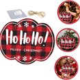 thumbnail image 4 of Adornos Colgantes Navideños Xihbxyly Circulares de Madera para Puerta de Bienvenida, 4 of 7