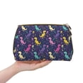 thumbnail image 5 of Bingfone Colorful Dinosaur Print Leather Makeup Bag, Portable Hand-held Zipper Female Cosmetic Bag Toiletry Bag, Suitable for Home and Travel, 5 of 6