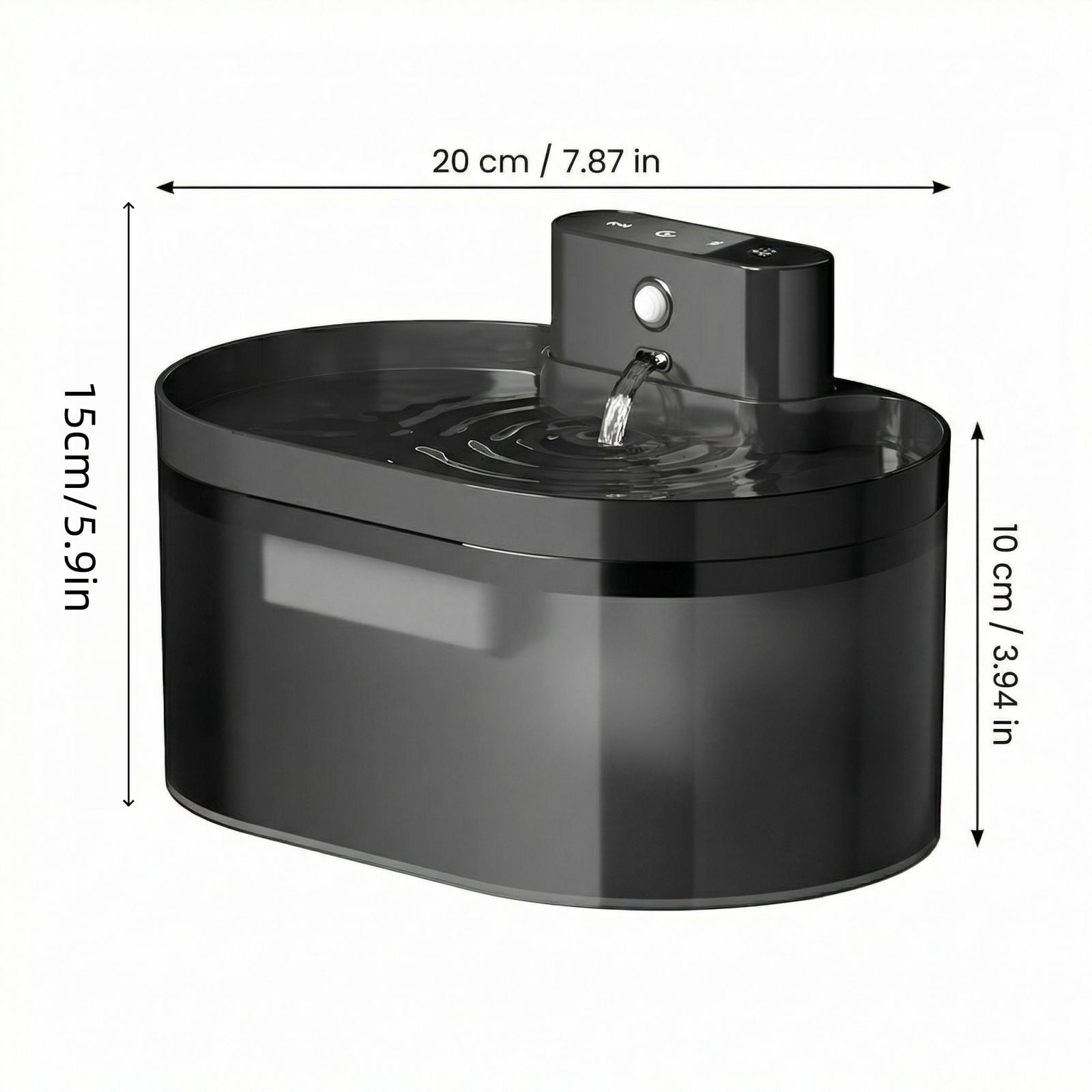 Water Fountain for Cats Indoor , Pet Smart Water Dispenser with Automatic Motion-sensor for Cats and Dogs, Infrared Induction Drinking Fountain with Filtered Fresh Water-flow for Indoor Pet B