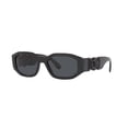 thumbnail image 1 of Gafas de sol Versace unisex con montura negra y lentes gris oscuro de 53 mm, 1 of 4