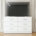 thumbnail image 4 of White Dresser for Bedroom, Winkalon 6 Drawers Dresser Modern Wood Double Chest of Drawers for Bedroom Living Room, 4 of 9