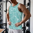 thumbnail image 4 of Workout Tank Tops Men, Turquoise Sea Water Surface Quick Dry Sleeveless Shirt For Men, Muscle Shirts For Bodybuilding, 4 of 8