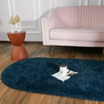 thumbnail image 2 of Homore Ultra Soft Modern Oval Rugs for Bedroom, 3.2' x 6.2', Navy Blue, 2 of 7