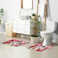 thumbnail image 6 of Yayeee Bath Rug for Bathroom Floor Non Slip Rectangle Fluffy Soft Absorbent Mat, 16"x24", Pink and Red Flowers, 6 of 7