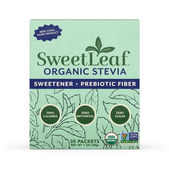 SweetLeaf Organic Stevia Sweetener, 35 Packets