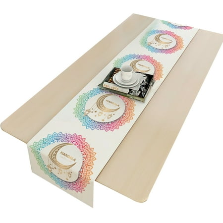 

Ramadan Decoration Table Runner with Gold Star and Moon for Ramadan Table Decor