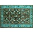 thumbnail image 1 of Ahgly Company Indoor Rectangle Oriental Turquoise Blue Industrial Area Rugs, 7' x 9', 1 of 4
