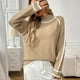 thumbnail image 5 of Camisas de encaje,Suéter de punto para mujer, jersey de cuello alto, top de poliéster de manga larga, cómodo e informal para el hogar y el uso diario, sopatenor, 5 of 8