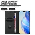 thumbnail image 2 of Compatible with iPhone 16 Wallet Case with RFID Blocking Credit Card Holder, PU Leather Folio Flip Kickstand Protective Shockproof Cover Women Men for iPhone 16 Phone Case - Black, 2 of 11