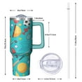 thumbnail image 3 of Football Soccer Insulated Tumbler with Handle Straw Lid Large Capacity Stainless Steel Travel Mug for Hot Cold Drinks Sports Coffee Cup Gift for Men Boys Husband Dad Travelers, 3 of 5