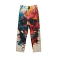 thumbnail image 2 of Fotbe Abstract Colorful Skull Art Men's Pajama Pants,Sleepwear Pants,Pj Bottoms Drawstring And Pockets-XX-Large, 2 of 7